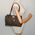 FENDI Zucca Canvas Shoulder Bag Brownbs13765