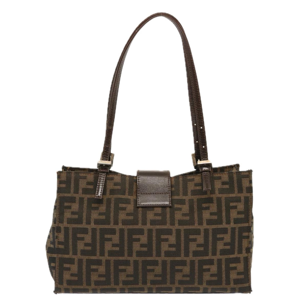FENDI Zucca Canvas Shoulder Bag Brownbs13765