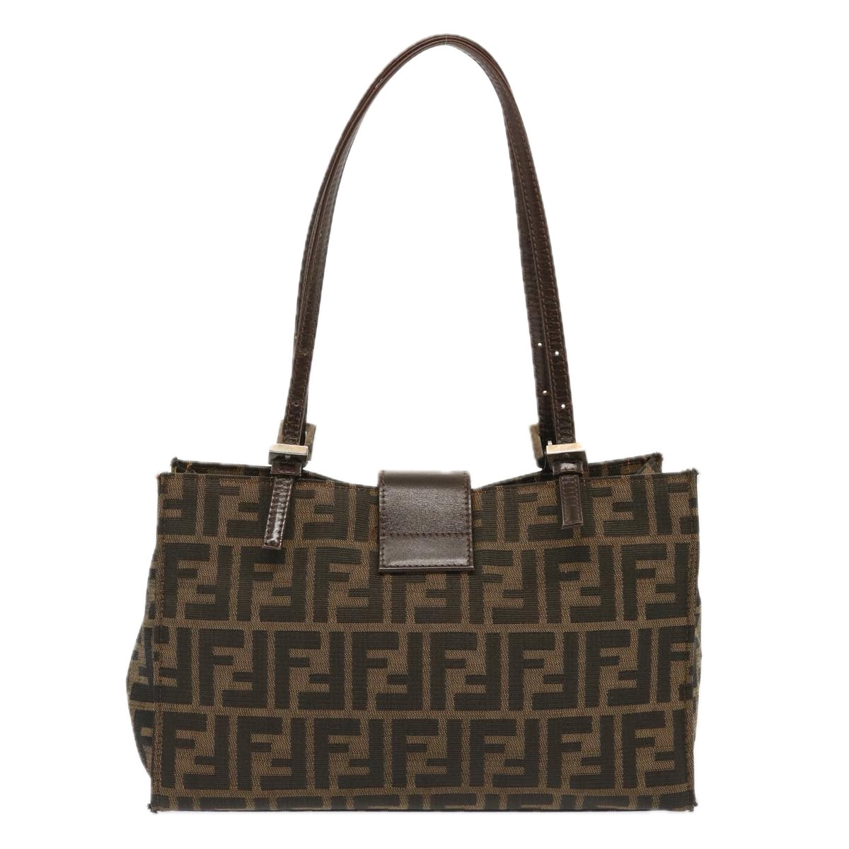 FENDI Zucca Canvas Shoulder Bag Brownbs13765