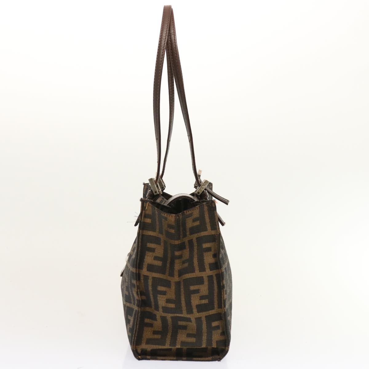 FENDI Zucca Canvas Shoulder Bag Brownbs13765
