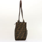 FENDI Zucca Canvas Shoulder Bag Brownbs13765
