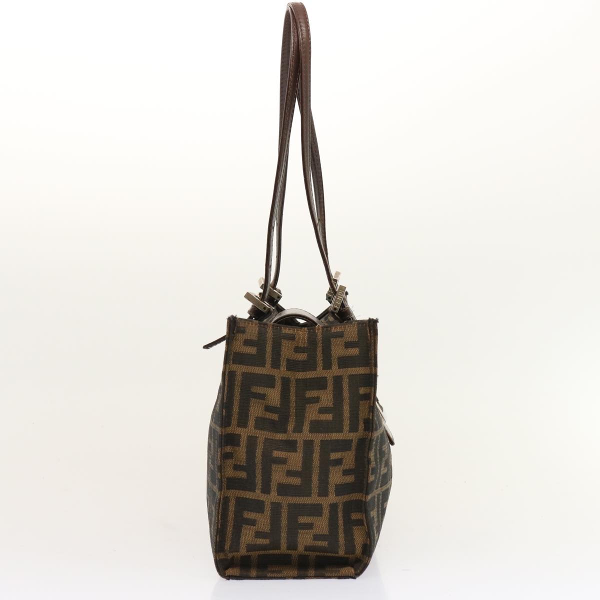 FENDI Zucca Canvas Shoulder Bag Brownbs13765