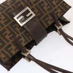 FENDI Zucca Canvas Shoulder Bag Brownbs13765