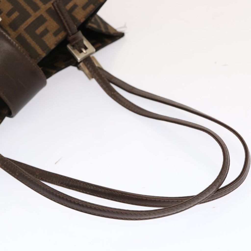 FENDI Zucca Canvas Shoulder Bag Brownbs13765