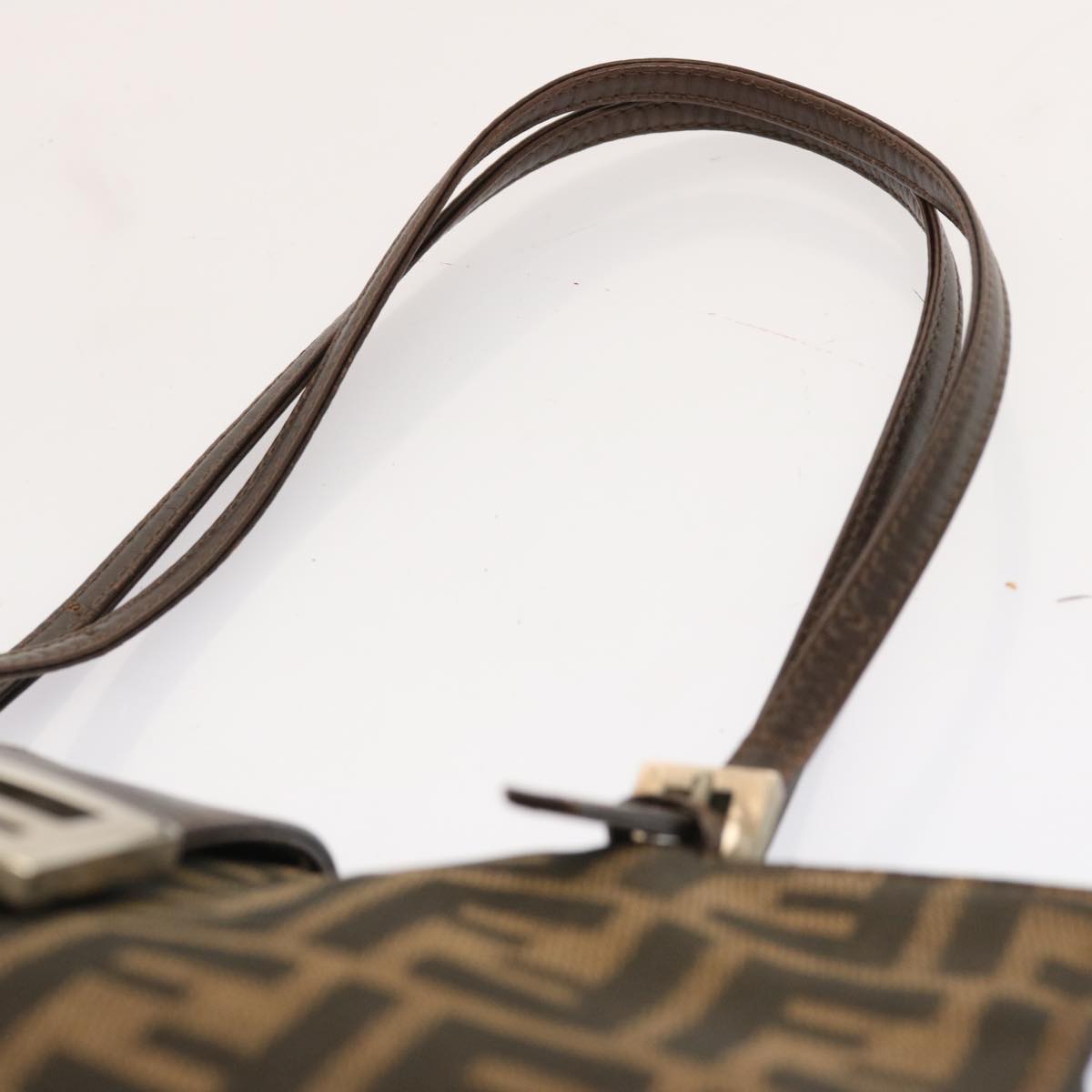 FENDI Zucca Canvas Shoulder Bag Brownbs13765