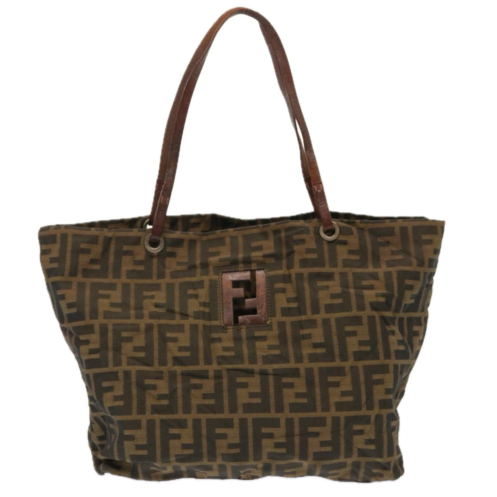 FENDI Zucca Canvas Tote Bag Brownbs13766