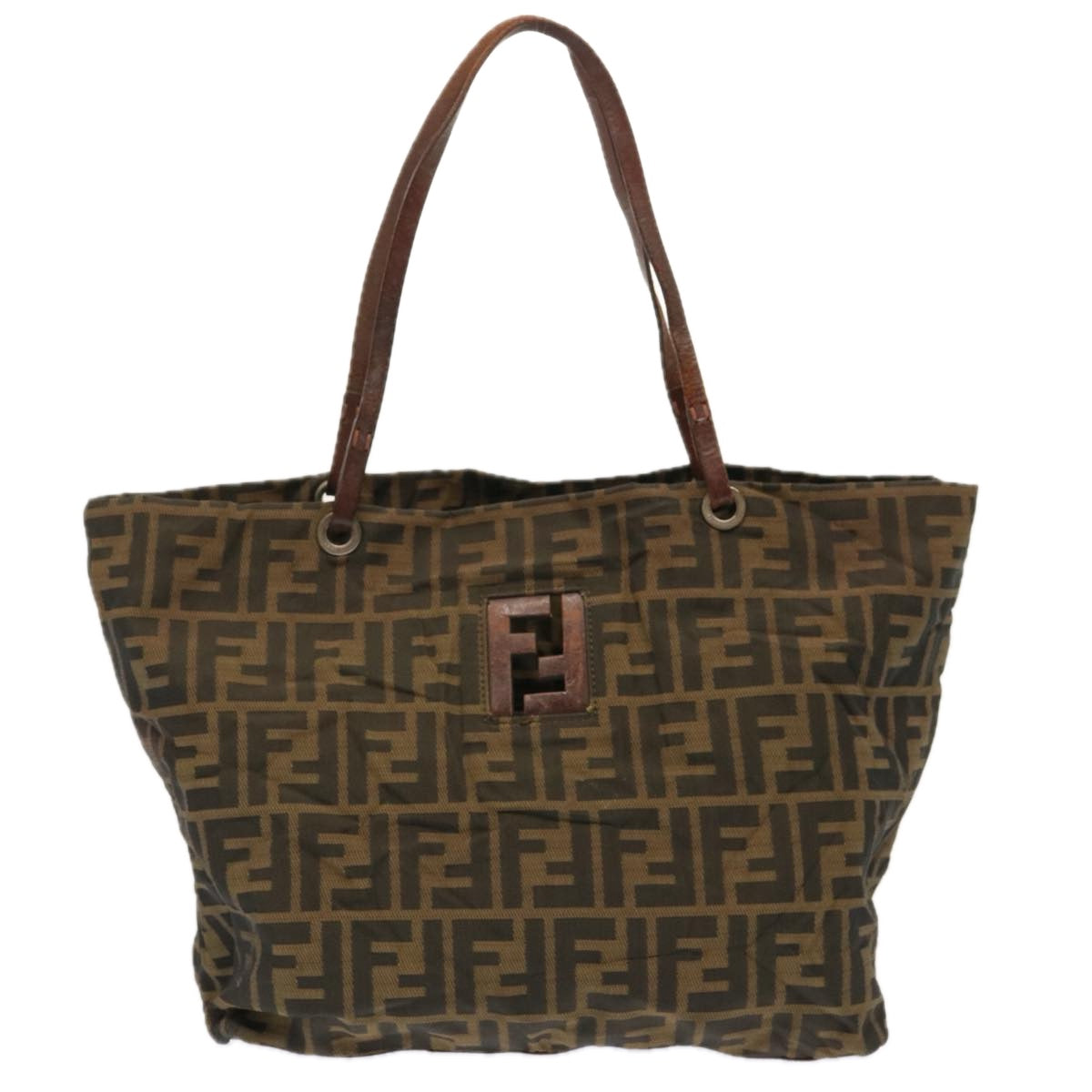 FENDI Zucca Canvas Tote Bag Brownbs13766