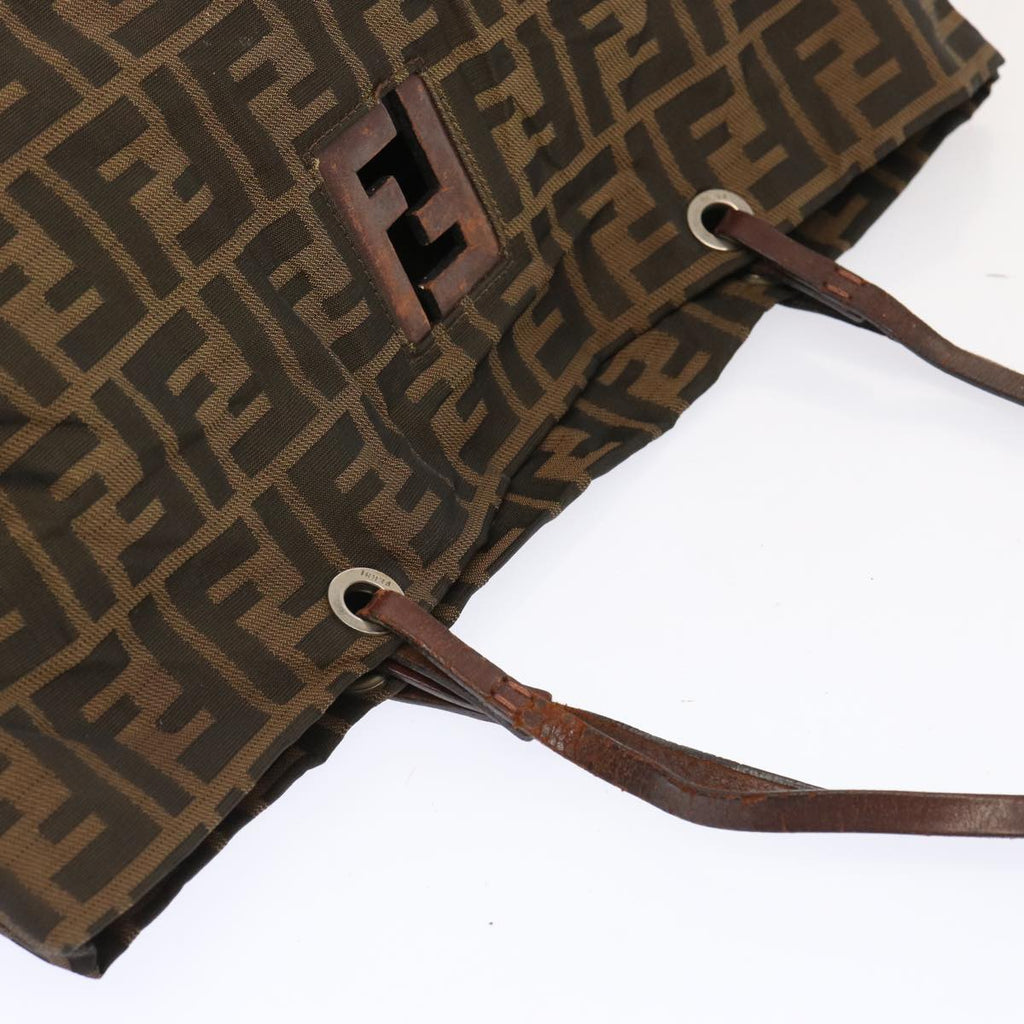 FENDI Zucca Canvas Tote Bag Brownbs13766
