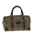 CELINE C Macadam Canvas Boston Bag Brown  13811