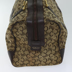 CELINE C Macadam Canvas Boston Bag Brown  13811