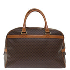 CELINE Macadam Canvas Boston Bag PVC Brown Auth bs13835