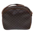CELINE Macadam Canvas Shoulder Bag PVC Brown Auth bs13839