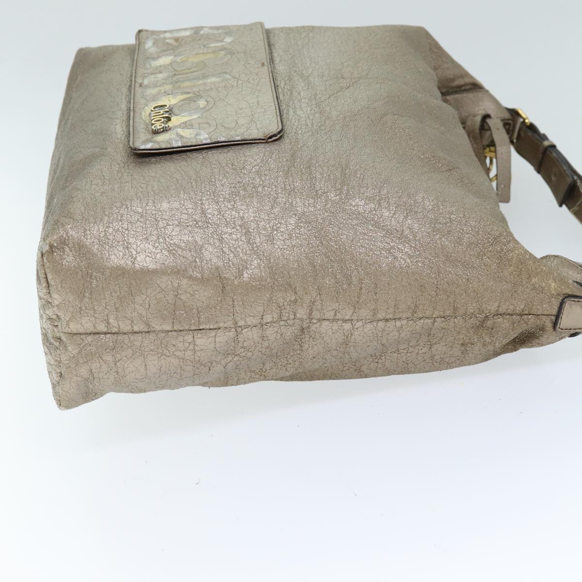 Chloe Shoulder Bag Patent leather Gold bs13849