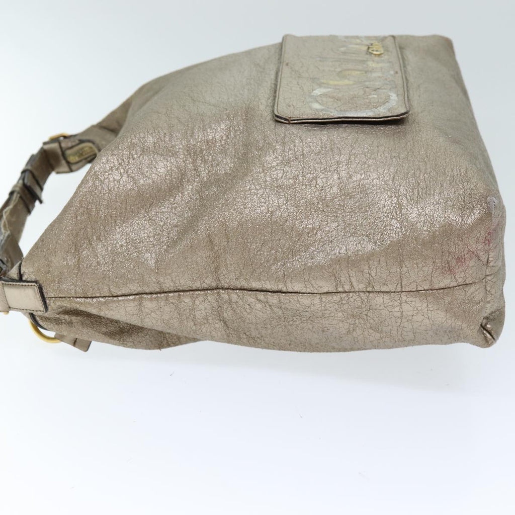 Chloe Shoulder Bag Patent leather Gold bs13849