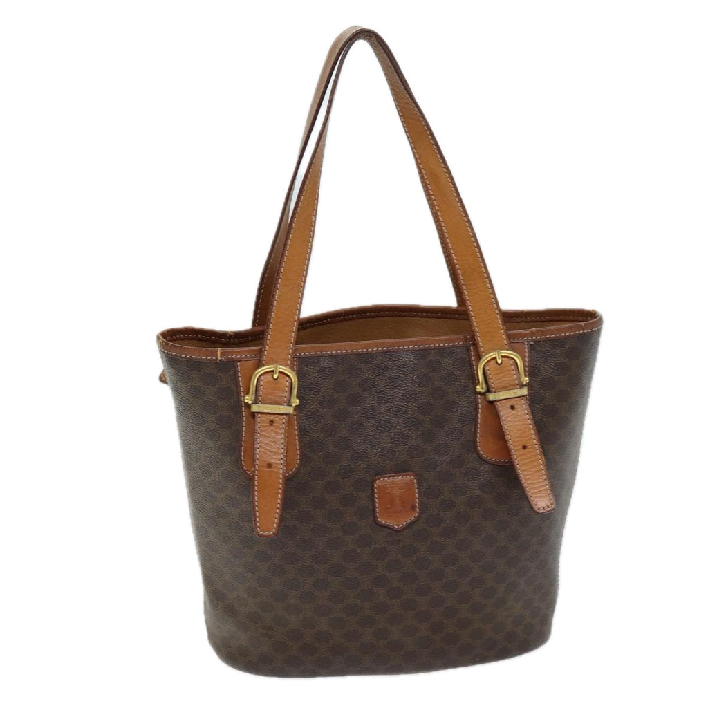 CELINE Macadam Canvas Tote Bag PVC Brown  13914