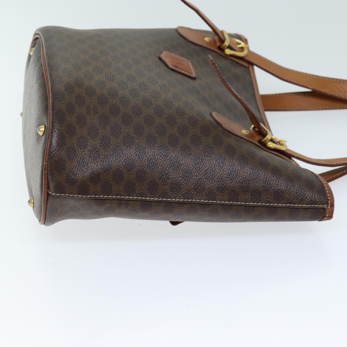 CELINE Macadam Canvas Tote Bag PVC Brown  13914
