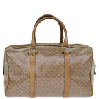 CELINE Macadam Canvas Boston Bag Coated Canvas Beige  13994