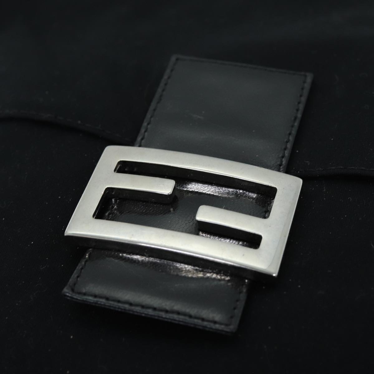 FENDI Mamma Shoulder Bag Nylon Blackbs14019