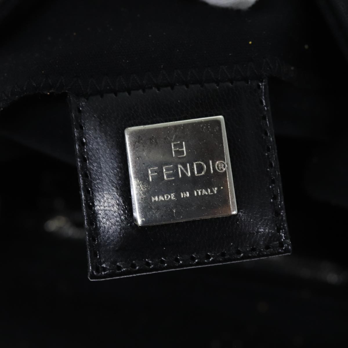 FENDI Mamma Shoulder Bag Nylon Blackbs14019