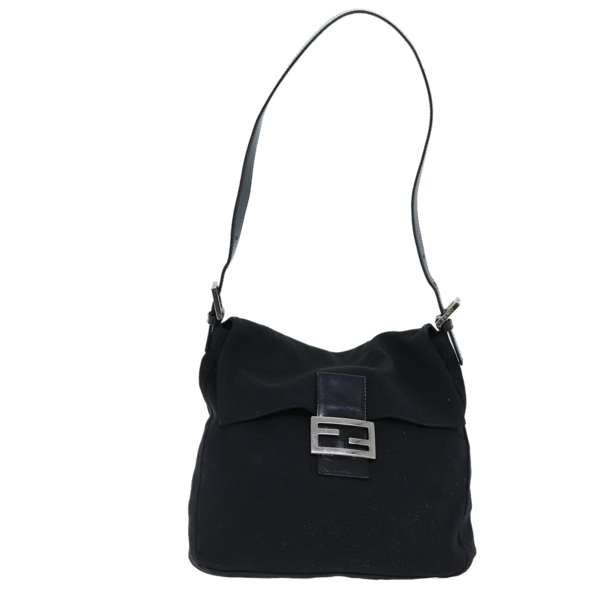 FENDI Mamma Shoulder Bag Nylon Blackbs14019