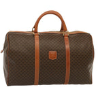 CELINE Macadam Canvas Boston Bag PVC Brown  14073