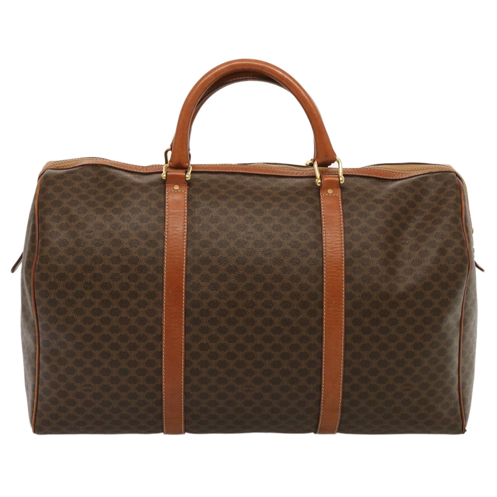 CELINE Macadam Canvas Boston Bag PVC Brown  14073