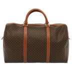 CELINE Macadam Canvas Boston Bag PVC Brown  14073