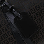 FENDI Zucchino Canvas Boston Bag Brown Blackbs14074