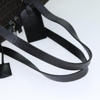 FENDI Zucchino Canvas Boston Bag Brown Blackbs14074