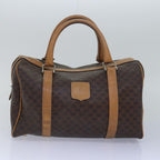 CELINE Macadam Canvas Pouch Hand Bag PVC Leather 3Set Beige Brown  14082