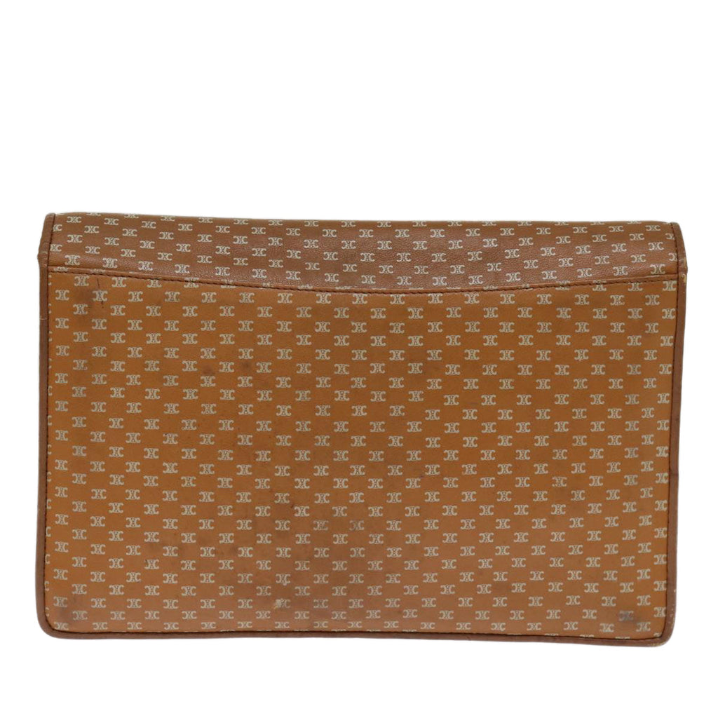 CELINE Macadam Canvas Clutch Bag Brown  14112