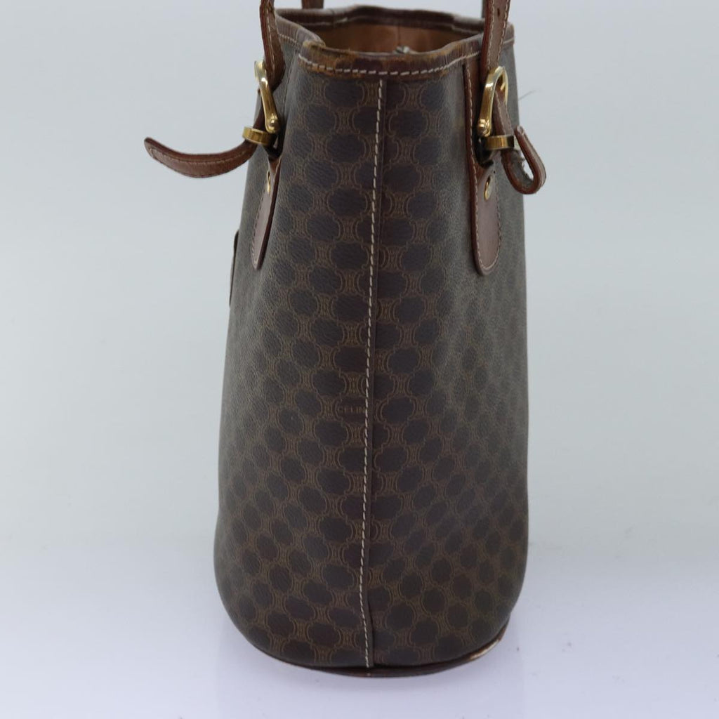 CELINE Macadam Canvas Shoulder Bag PVC Brown Auth bs14113