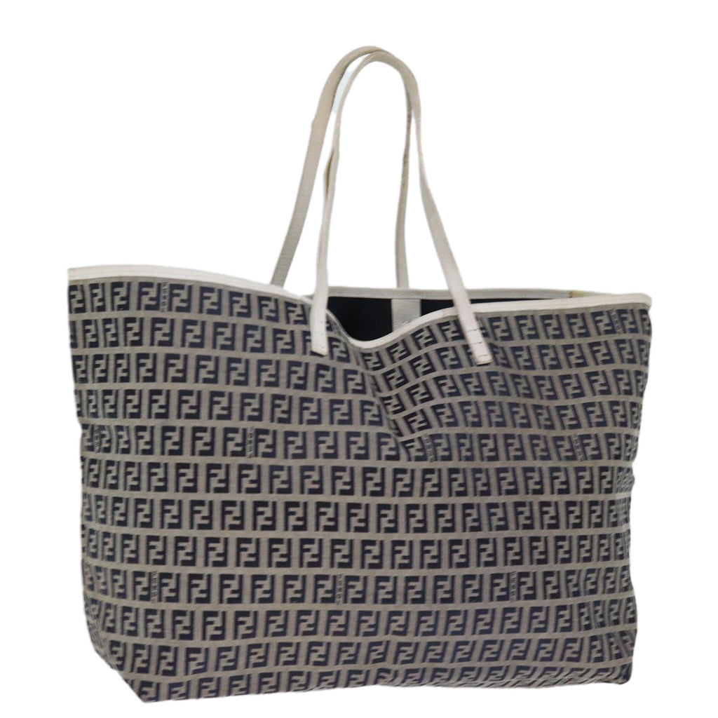 FENDI Zucchino Canvas Tote Bag Navybs14129