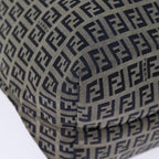 FENDI Zucchino Canvas Tote Bag Navybs14129
