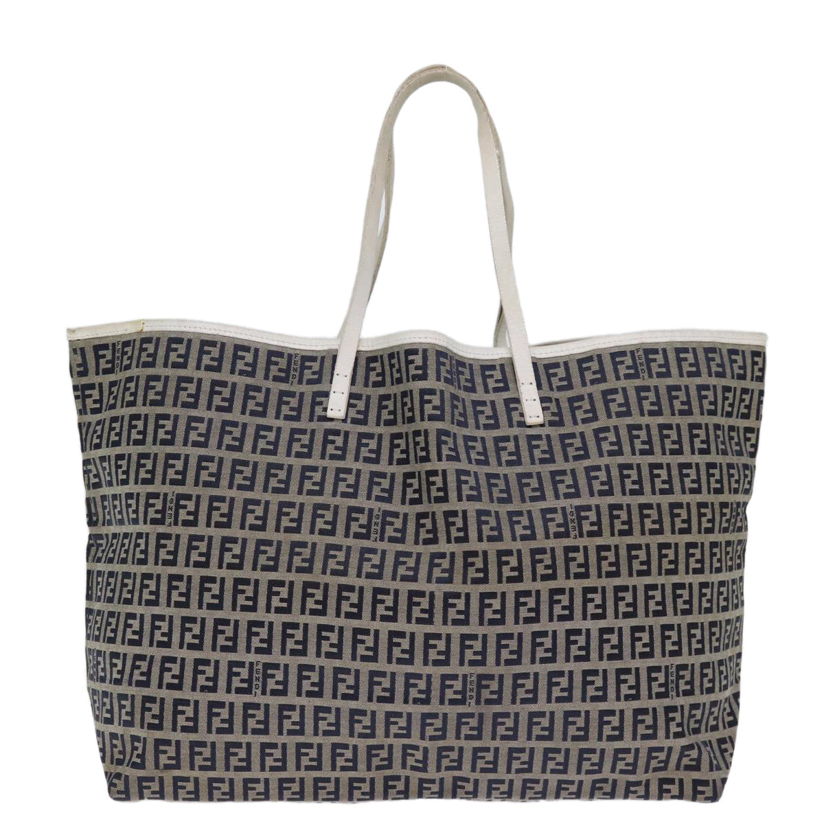 FENDI Zucchino Canvas Tote Bag Navybs14129