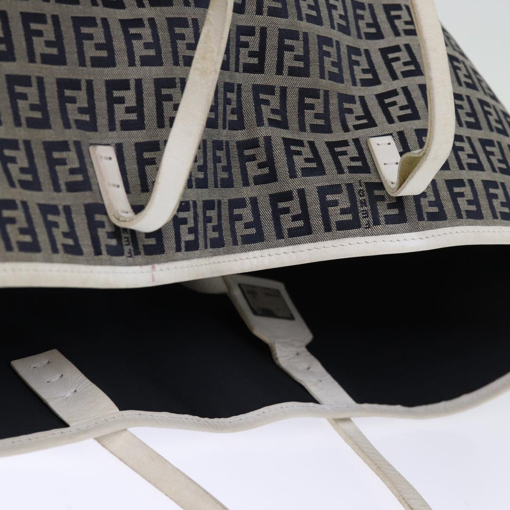 FENDI Zucchino Canvas Tote Bag Navybs14129