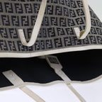FENDI Zucchino Canvas Tote Bag Navybs14129