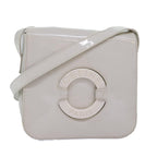 CELINE Shoulder Bag Enamel White Auth bs14161