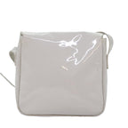 CELINE Shoulder Bag Enamel White Auth bs14161