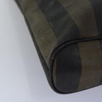 FENDI Pecan Canvas Tote Bag Brown Blackbs14185