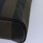FENDI Pecan Canvas Tote Bag Brown Blackbs14185