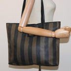 FENDI Pecan Canvas Tote Bag Brown Blackbs14185