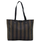 FENDI Pecan Canvas Tote Bag Brown Blackbs14185
