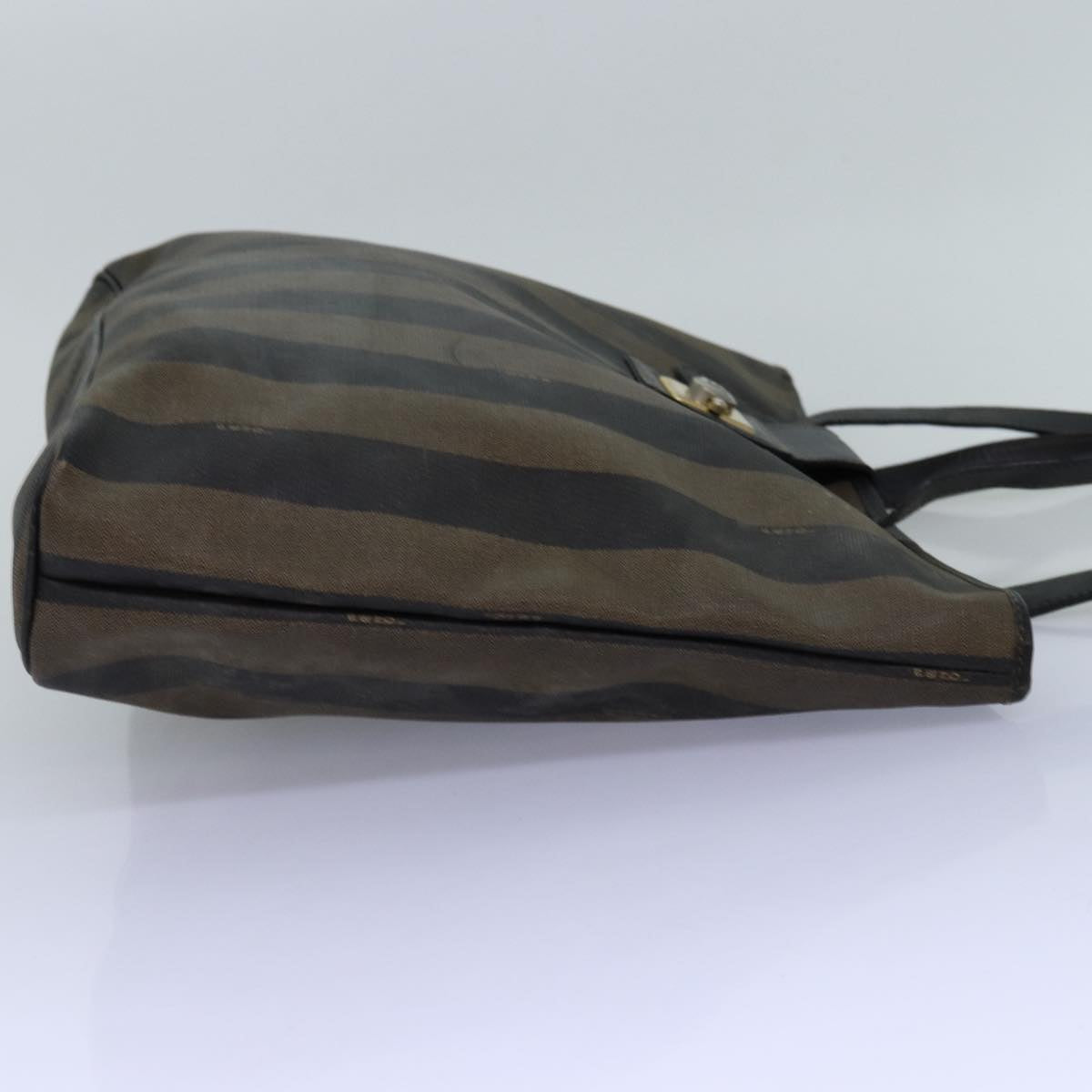 FENDI Pecan Canvas Tote Bag Brown Blackbs14185