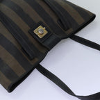 FENDI Pecan Canvas Tote Bag Brown Blackbs14185