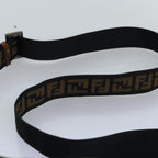 FENDI Zucca Canvas Shoulder Bag Black Brownbs14240