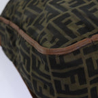 FENDI Zucca Canvas Shoulder Bag Black Brownbs14240