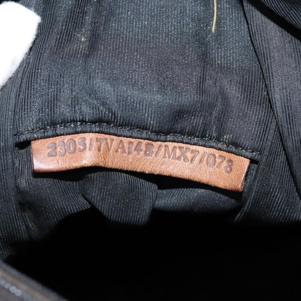 FENDI Zucca Canvas Shoulder Bag Black Brownbs14240