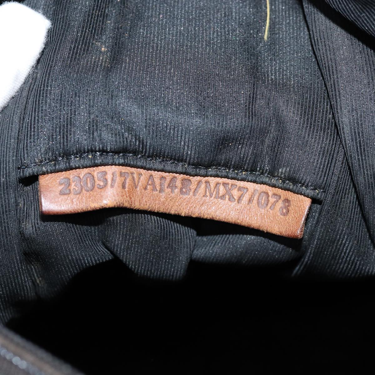 FENDI Zucca Canvas Shoulder Bag Black Brownbs14240