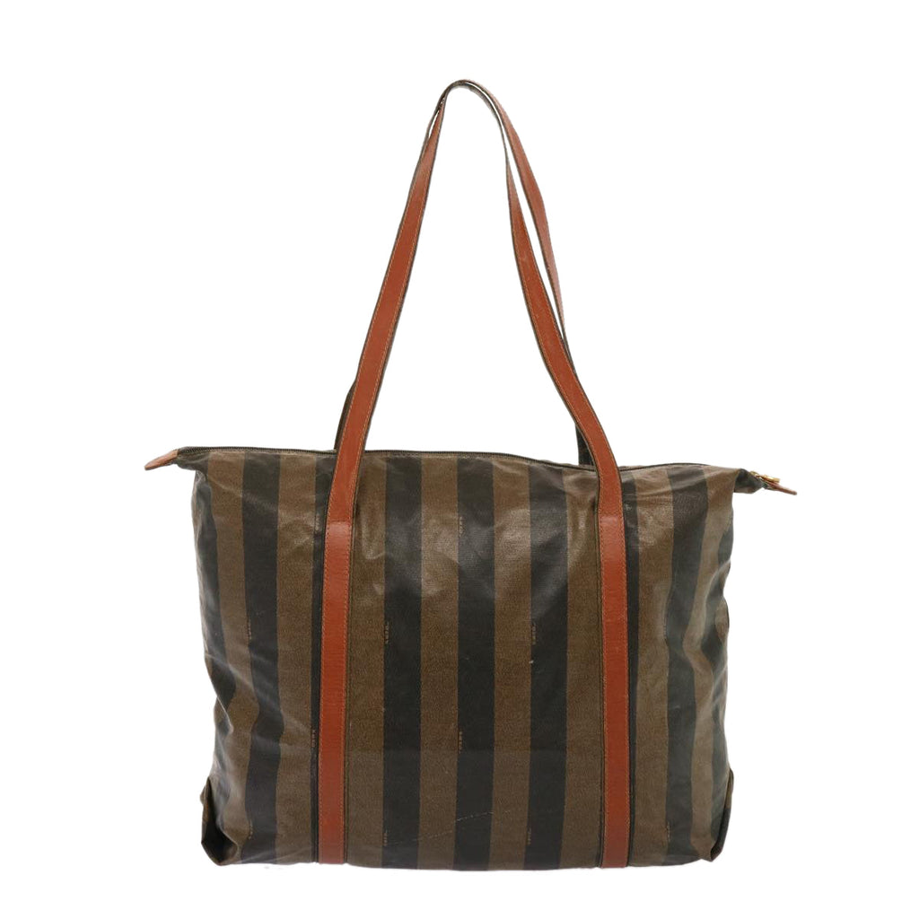 FENDI Pecan Canvas Tote Bag Brown Blackbs14250